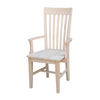 International Concepts Tall Mission Chair with Arms, Unfinished C-465A
